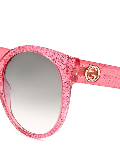 gucci pink brown gradient|Gucci 56mm Round Sunglasses .